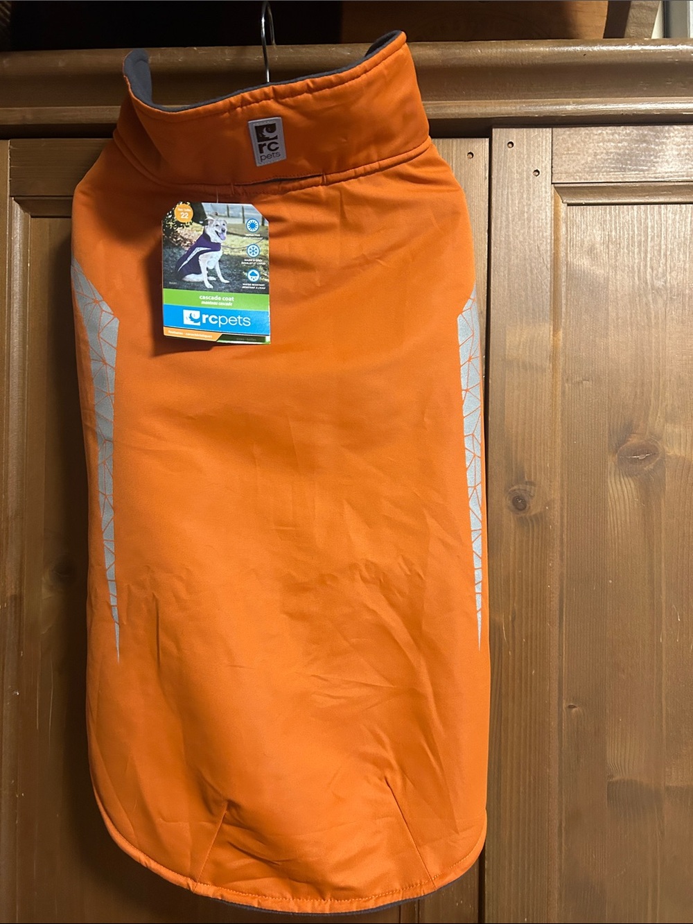 NEW RCpets Burnt Orange Cascade Coat Reflective & Water Resistant, size 22